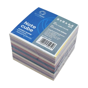 Kockatömb 8x8x6,5cm, ragasztás nélküli Bluering® színes