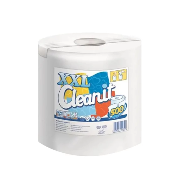 Háztartási papírtörlő kéztörlő 2 rétegű 500 lapos egyesével csomagolt Cleanit XXL500 Lucart
