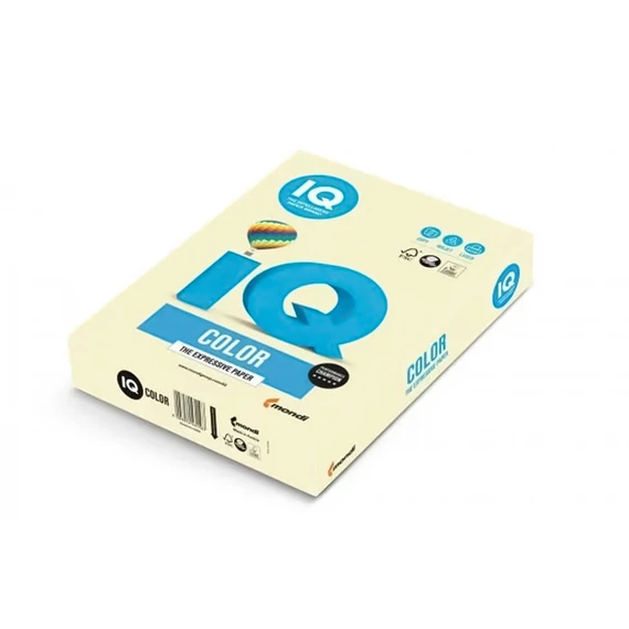 Másolópapír, színes, A4, 160g. IQ BE66 250ív/csomag, pasztell vanília Másolópapír, színes, A4, 160g. IQ BE66 250ív/csomag, pasztell vanília