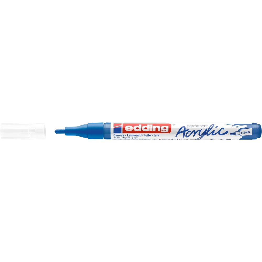 Akril marker 1-2mm, Edding 5300 kék