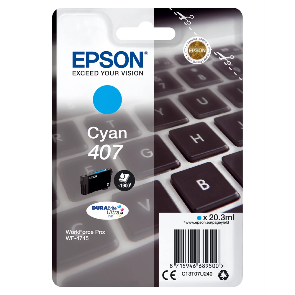 Epson T07U2 tintapatron cyan ORIGINAL