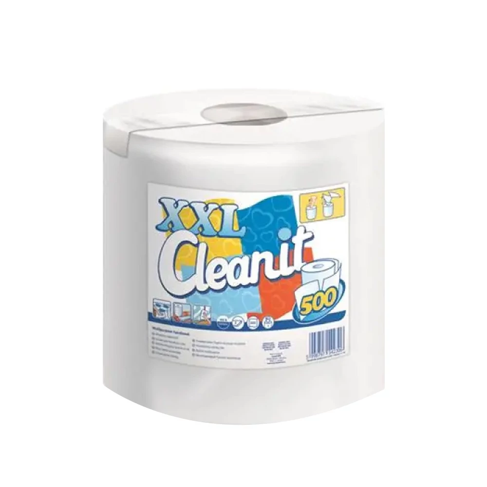Háztartási papírtörlő kéztörlő 2 rétegű 500 lapos egyesével csomagolt Cleanit XXL500 Lucart
