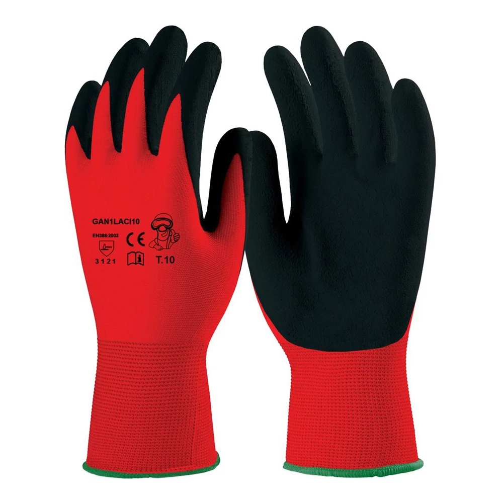 Kesztyű latex mártott piros 8-as