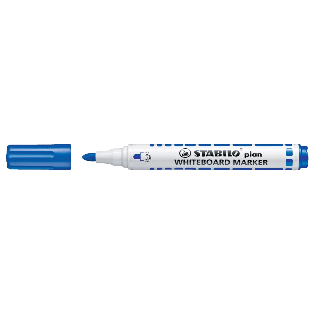 Táblamarker 2,5-3,5mm, kerek hegyű, Stabilo Plan 641/41 kék